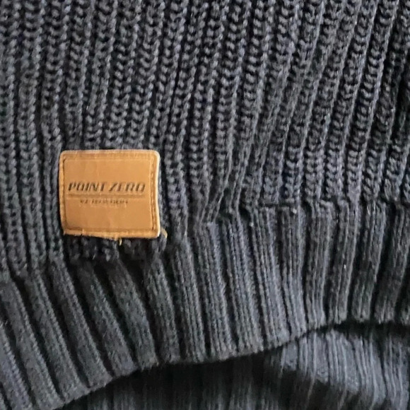 Point zero cowl v neck black  label chunky sweater Sz M - Picture 4 of 14